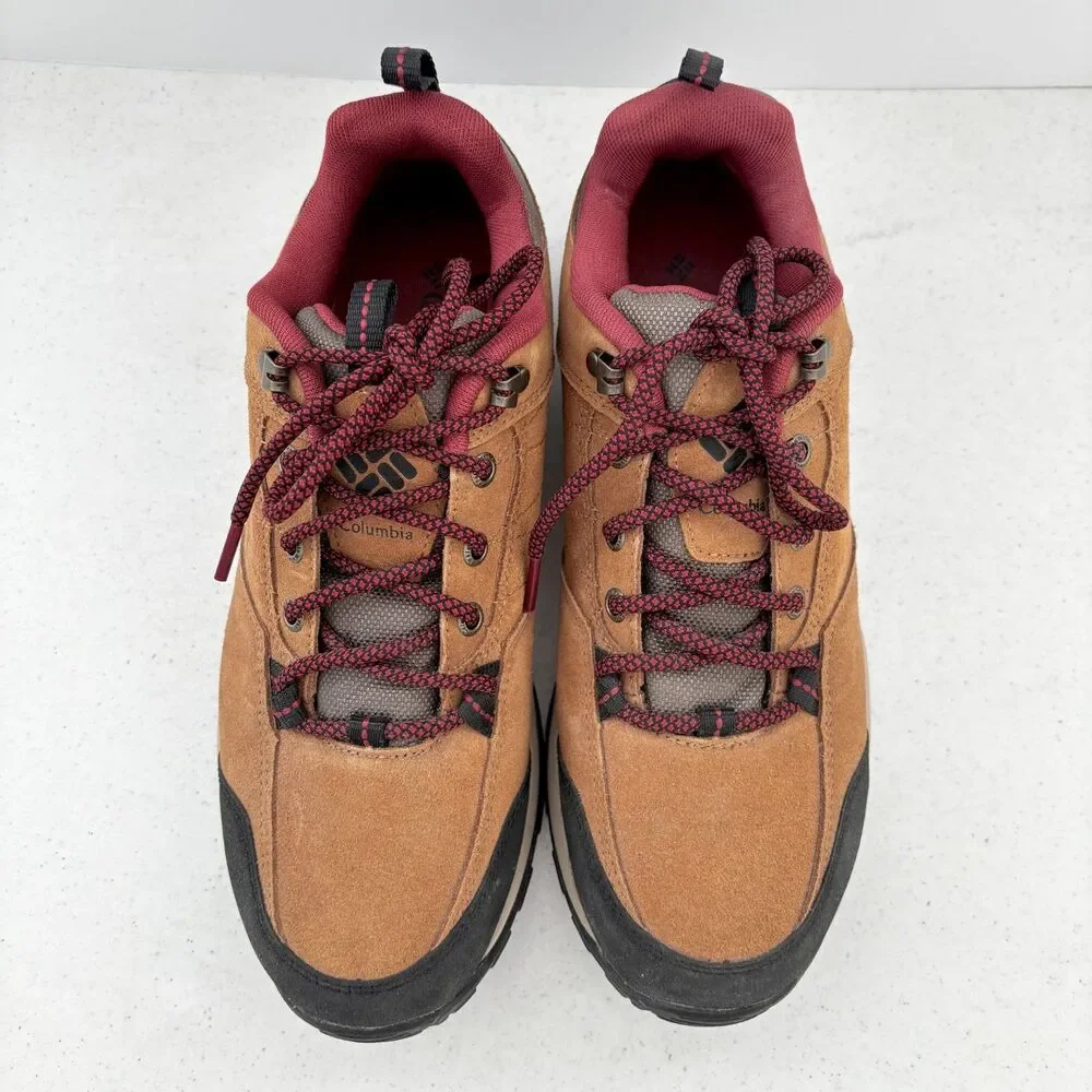 Columbia Womens Techlite Waterproof Hiking Shoes 9.5 Brown Suede Outdoor Utility